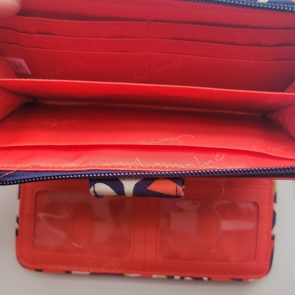 Vera Bradley Blue Turnlock Wallet - Picture 9 of 11